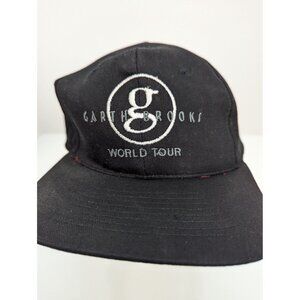 Garth Brooks World Tour Emb Logo Men Black Adjustable Snapback Cap Hat